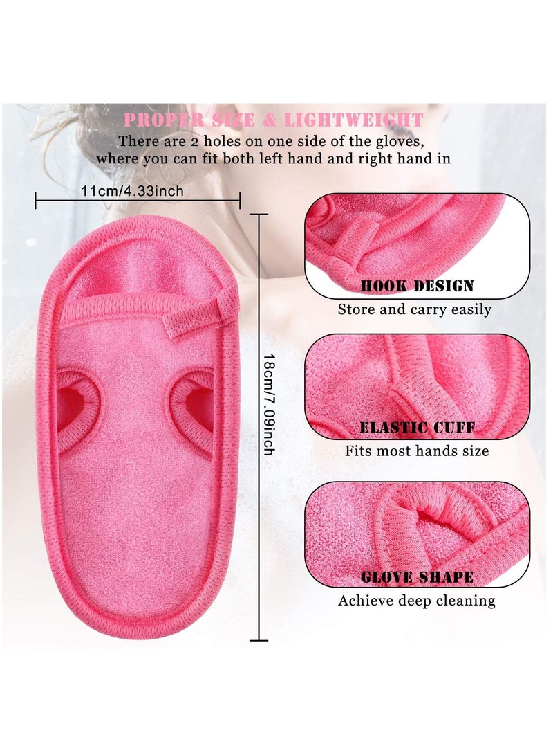 Glove Exfoliator, Loofah Exfoliating Bath Body Scrubbing Mitt Shower Exfoliator Dead Skin Cell Remover for Spa Massage Deep Cleaning and Healthy Smooth - Image 2