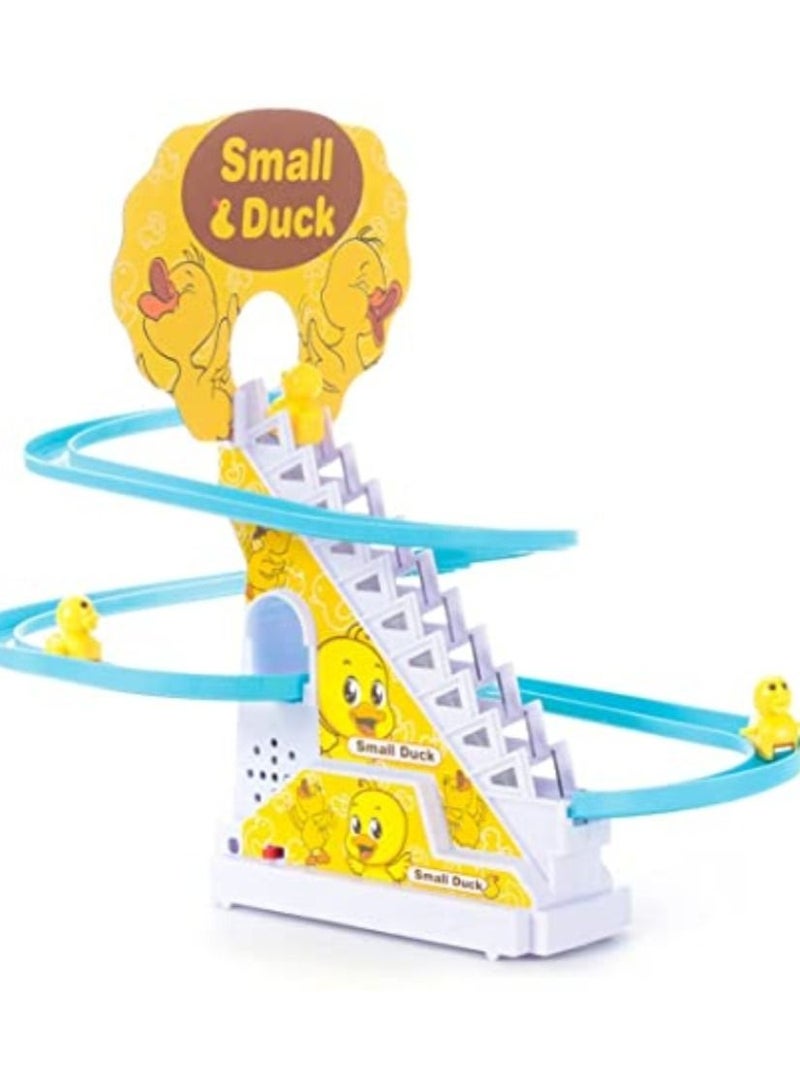 AMERTEER Electric Duck Race Track Toy – Music Climbing Stairs Set with LED Flashing Lights for Kids - Image 2