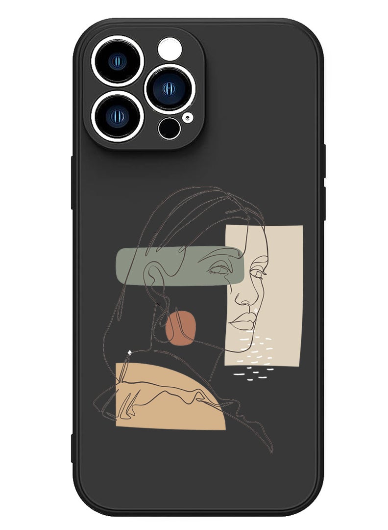 Theodor Protective Slim Fit Case Liquid Silicone Cover with Full Body Protection Anti-Scratch Shockproof Case For iPhone 14 Pro Max Black  - Women in Style White - Image 1