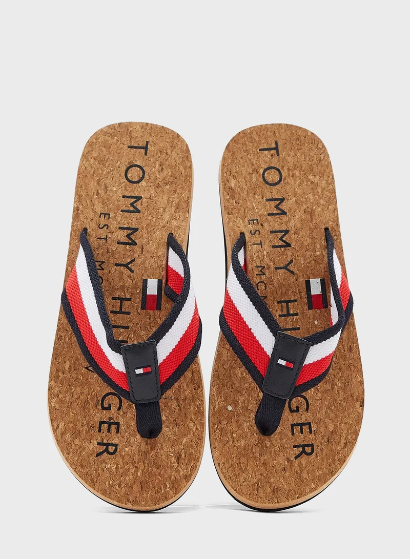TOMMY HILFIGER Cork Flip Flops