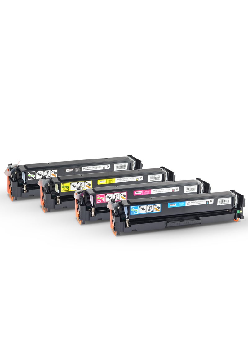 Majesty - Color Toner Cartridge Set 205A CF530A CF531A CF532A CF533A Compatible for HP LaserJet Pro Color MFP M180 M180n M180nw M180fw M181 M181n M181fw HP LaserJet Pro M154A M154NW (4 Colors) - Image 1