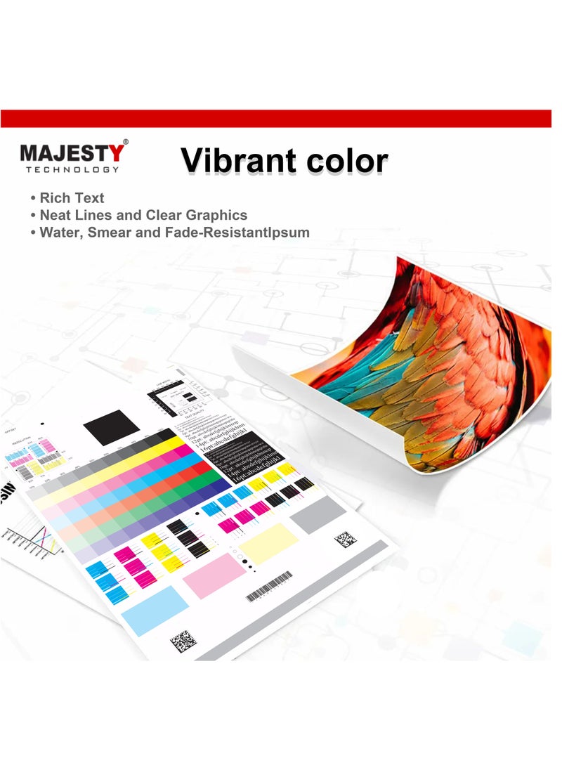 Majesty - Color Toner Cartridge Set 205A CF530A CF531A CF532A CF533A Compatible for HP LaserJet Pro Color MFP M180 M180n M180nw M180fw M181 M181n M181fw HP LaserJet Pro M154A M154NW (4 Colors) - Image 1