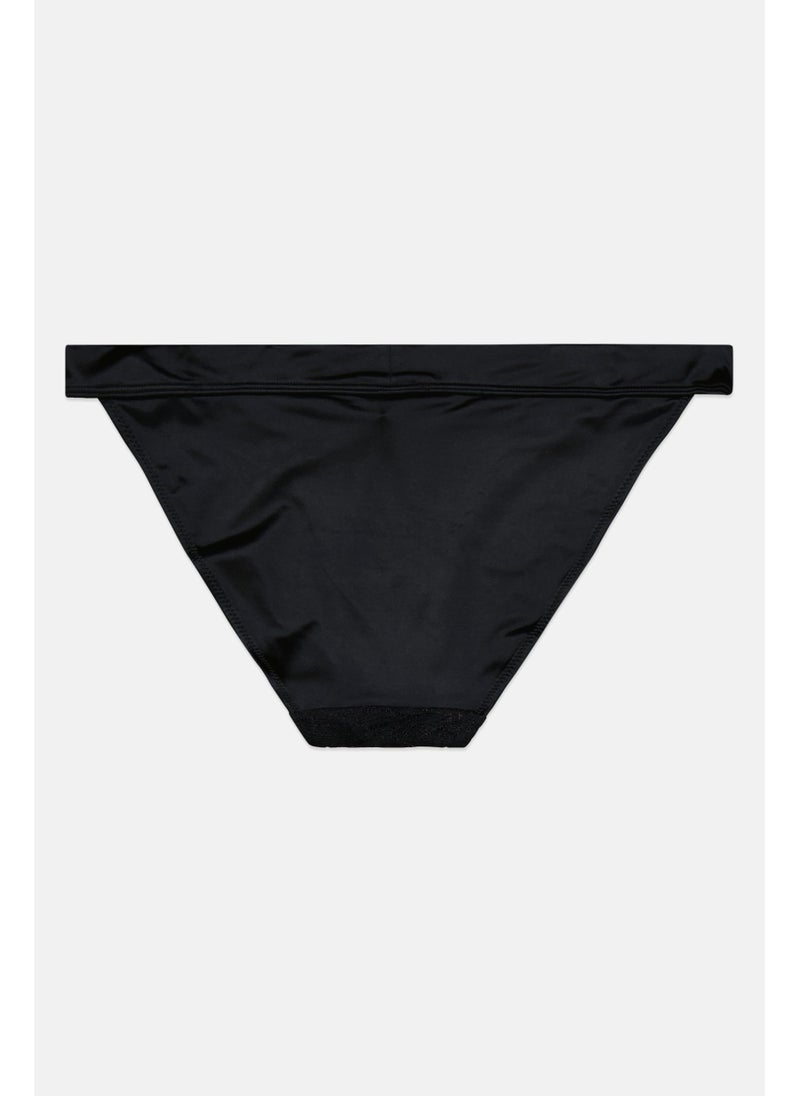 VINCE CAMUTO Women Textured Bikini Bottom, Black - Image 3