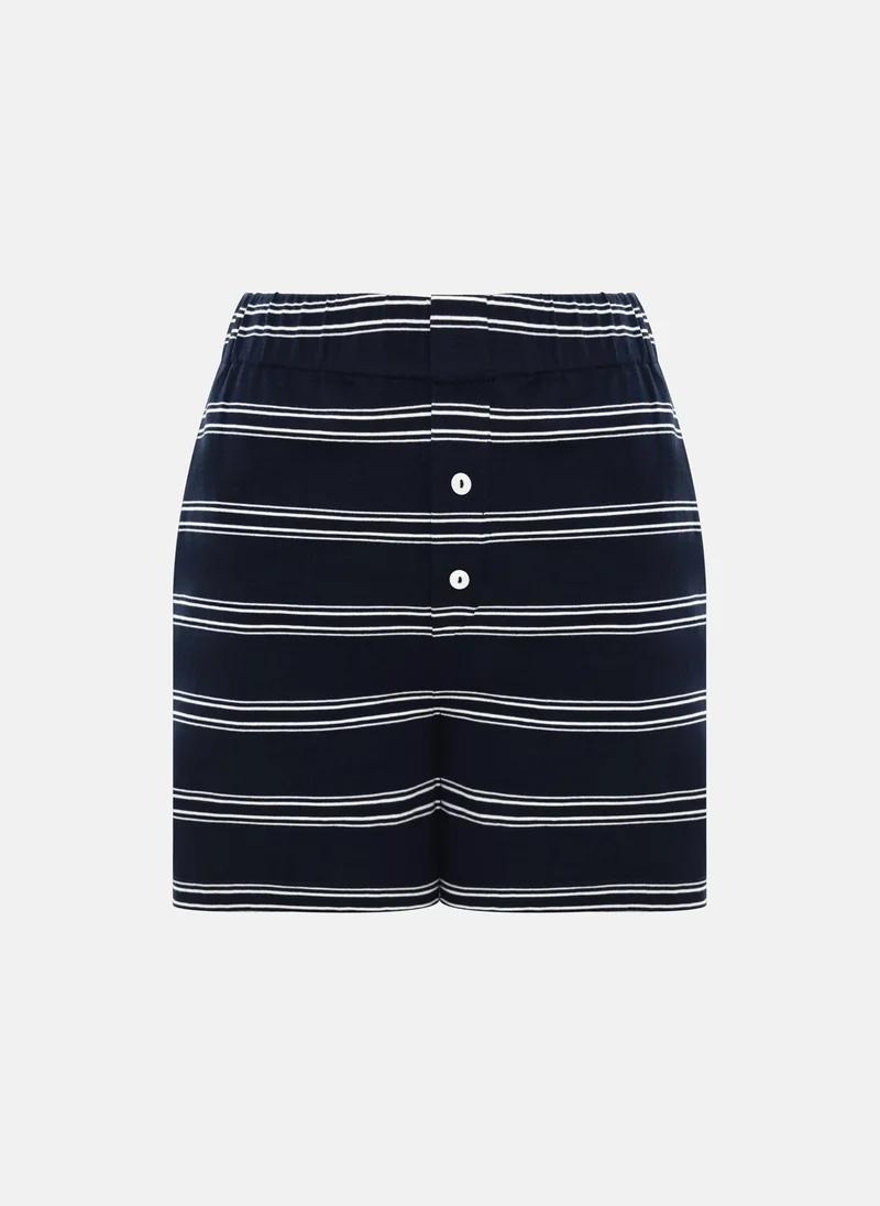 Lichi Cotton mini shorts with contrasting stripes