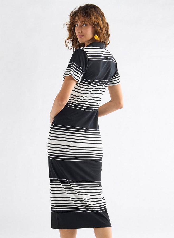 Splash FAV Striped Knit Dress - Image 3