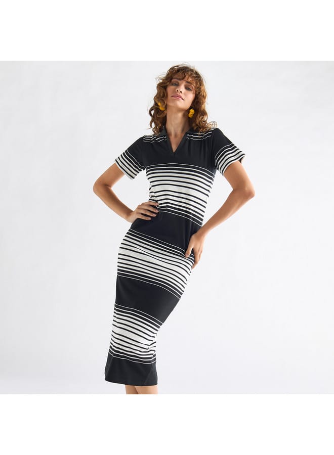 Splash FAV Striped Knit Dress  - Image 1