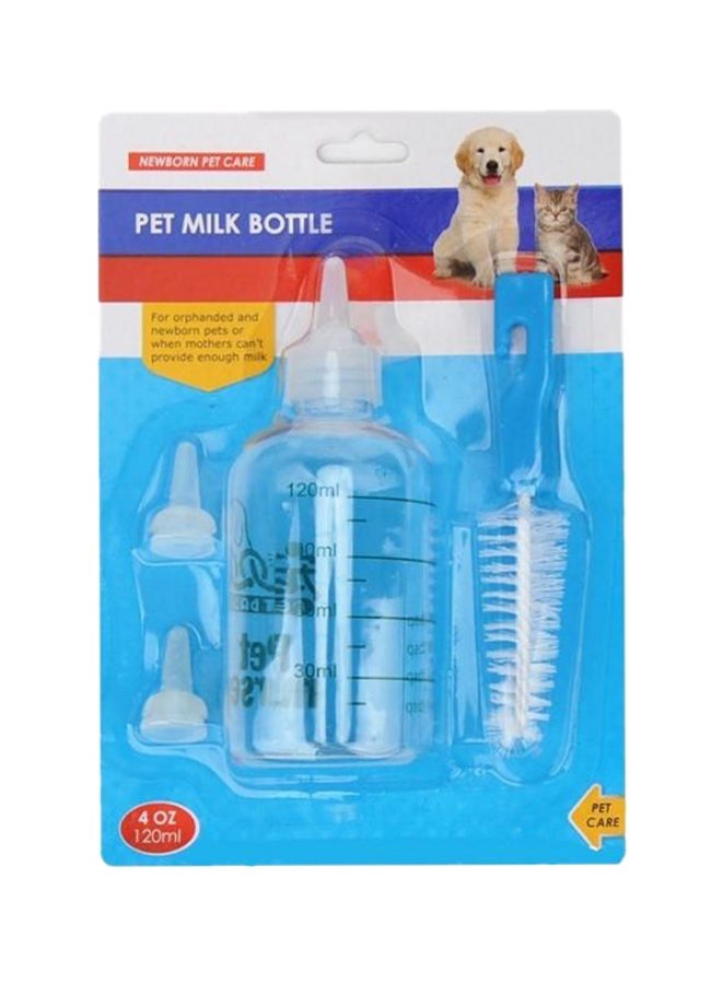 NIBEMINENT 5-Piece Feeding Bottle Set Clear/Blue - Image 1