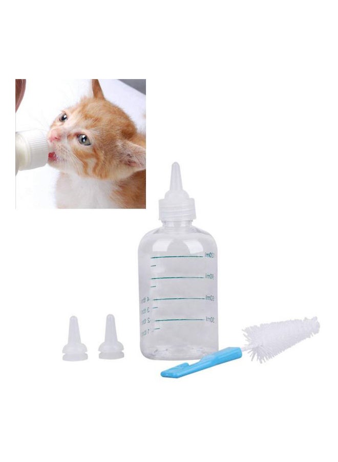 NIBEMINENT 5-Piece Feeding Bottle Set Clear/Blue - Image 2