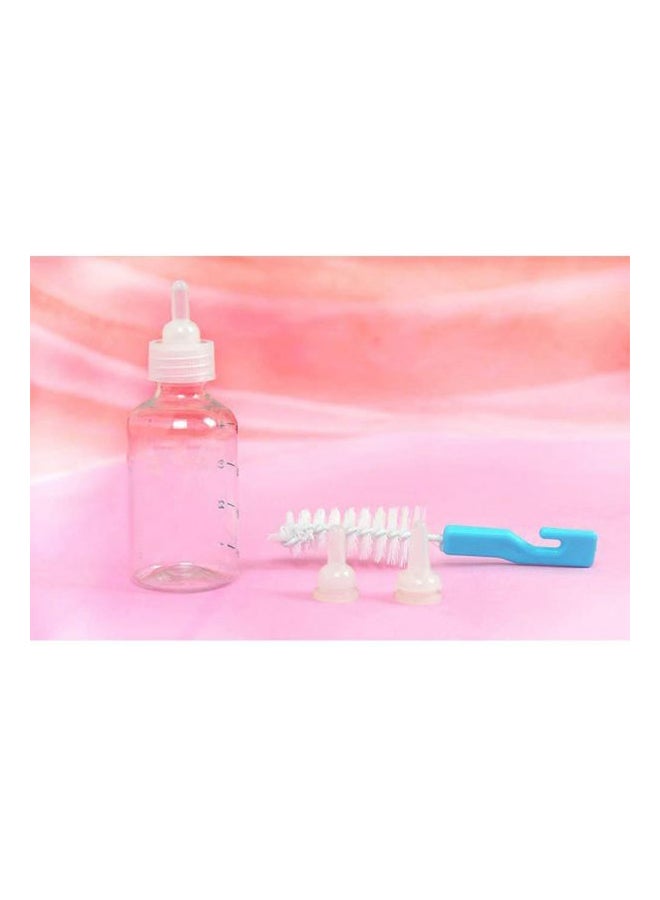 NIBEMINENT 5-Piece Feeding Bottle Set Clear/Blue - Image 3