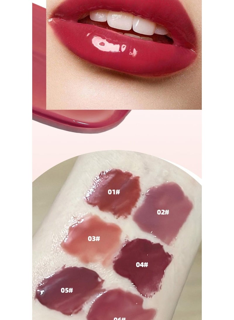 Gege Bear Glossy Lip Jelly | Liquid Lipstick Waterproof Long Lasting | Non-Sticky Lip Moisturizing | High-shine, Lightweight Wear, Smooth Application | Perfect Glossy for Natural And Bold Look | Best Lip Tint for Women Teen Girls (02# Gray Powder Freeze, 6g) - Image 2