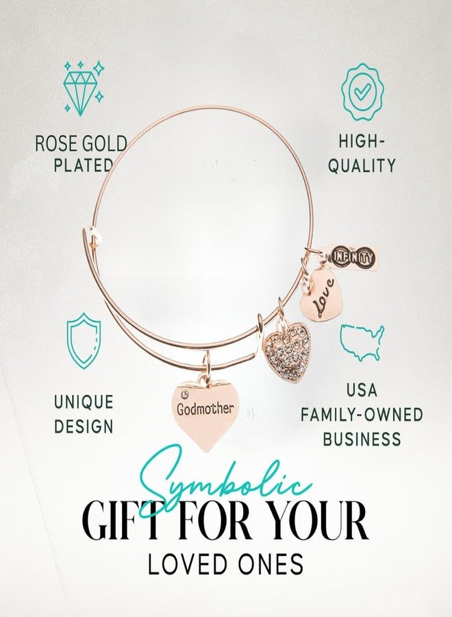 إنفينيتي كوليكشن مجموعة إنفينيتي، هدايا للعرابة، سوار ساحر من الذهب الوردي، مجوهرات دينية، هدية شكر من العراب أو العرابة بمناسبة المعمودية. - Image 4