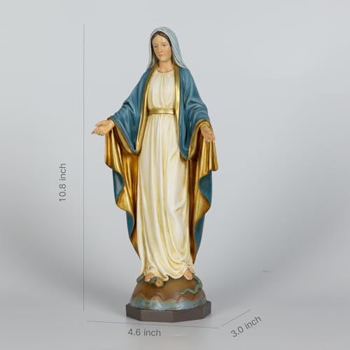 BC BUILDCLASSIC BC Catholic Our Lady of Grace Statue 108 H Virgin Mary Figure for Altar Religious Gfit to Mom Catholic Statue Home Decor Hand Painted by Buildclassic - Image 3