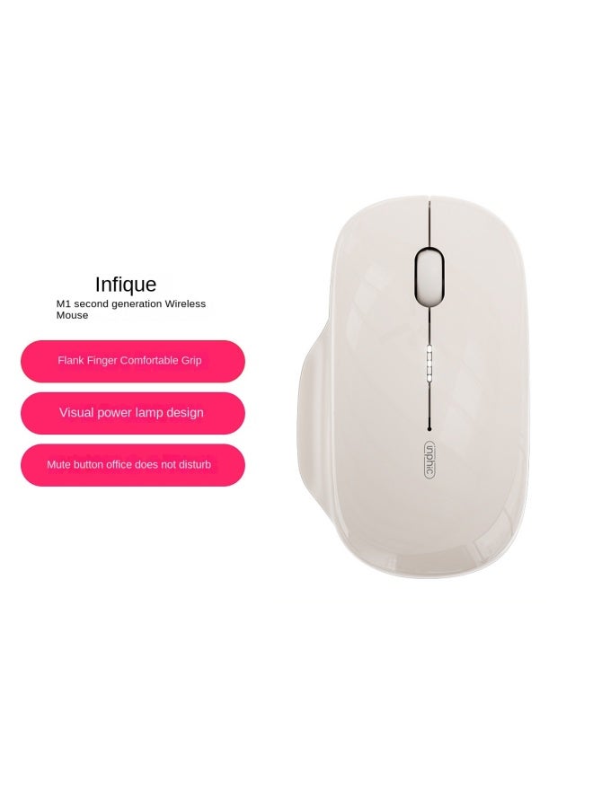 inphic M1 2nd Generation Wireless Mouse Rechargeable Silent Office Suitable For Huawei Apple Lenovo Asus Dell - Image 2