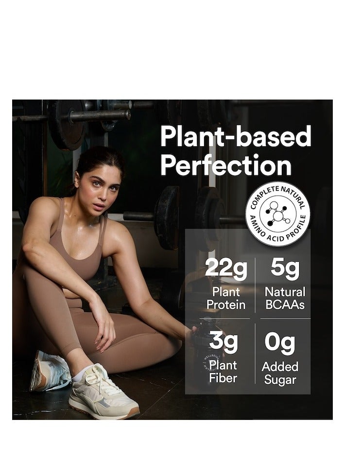 ويلبيينج نيوتريشن بروتين نباتي فائق الجودة | كراميل الفانيليا الفرنسية ٩٠٧ غرام | ٢٢ غرام بروتين، ٥ غرام أحماض أمينية متفرعة السلسلة، إنزيم هضمي، ٣ غرام ألياف نباتية، أخضر قلوي | سهل الهضم - Image 2
