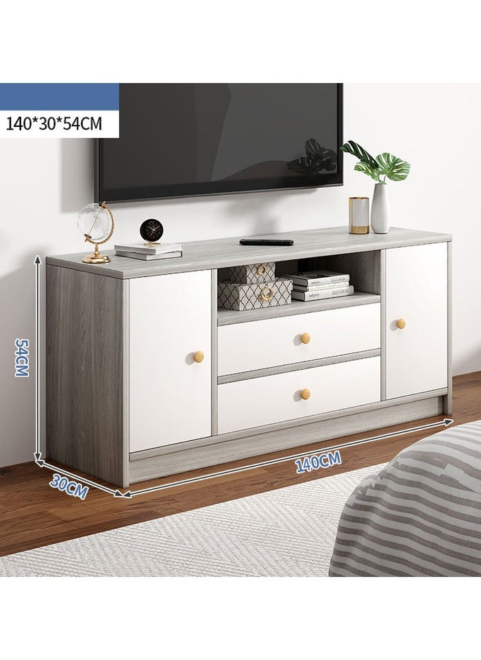 CityRiya-Long TV Table, TV Stand, Large TV Cabinet, 140cm Television Cabinet with Storage and Drawers, Living Room Furniture TV Table, Television Stand Modern Media Storage Stand Shelves  - Image 4
