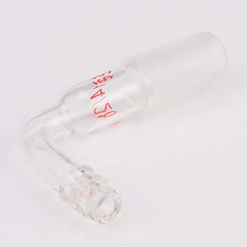 stonylab Glass Bent Inlet Adapter with 14/20 Male Glass Joint and 9 mm Hose Connection Lab Glassware, 1 Pack - Image 5