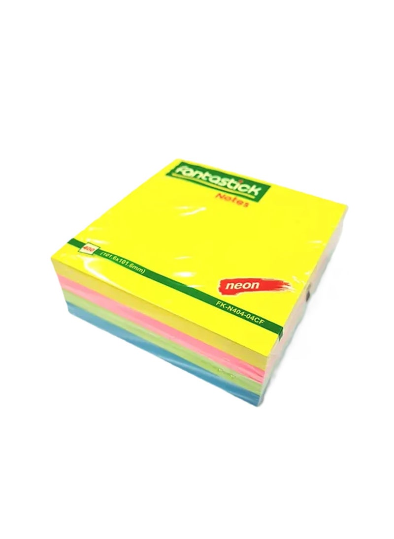 Fantastick 400-Piece Sticky Notes 4x4 Inch Size Multicolour  - Image 1
