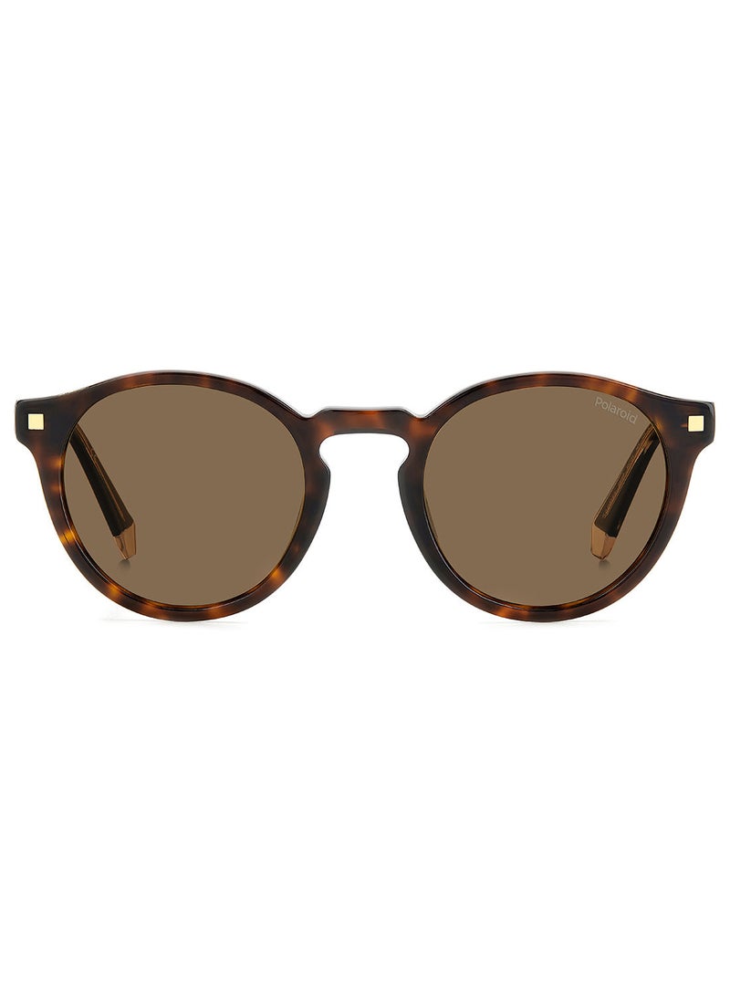 Polaroid - Men's UV Protection Round Sunglasses - Pld 4150/S/X Hvn 50 - Lens Size: 50 Mm - Image 1