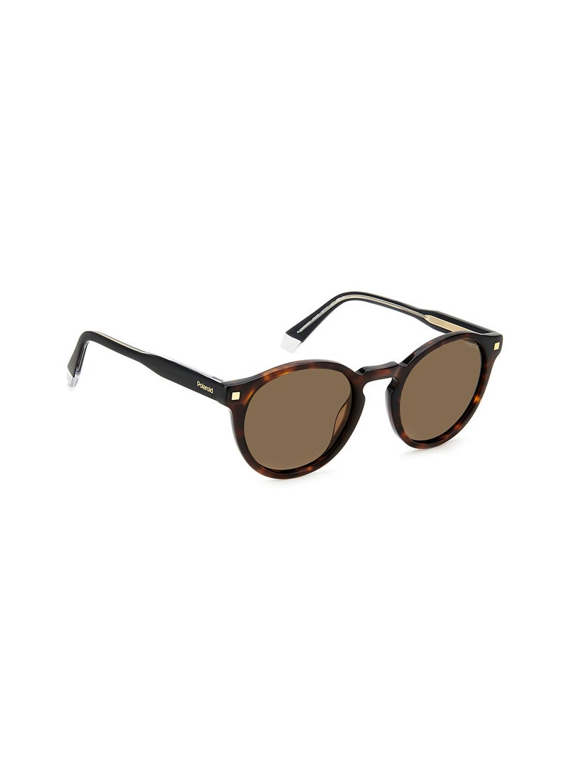 Polaroid - Men's UV Protection Round Sunglasses - Pld 4150/S/X Hvn 50 - Lens Size: 50 Mm - Image 1