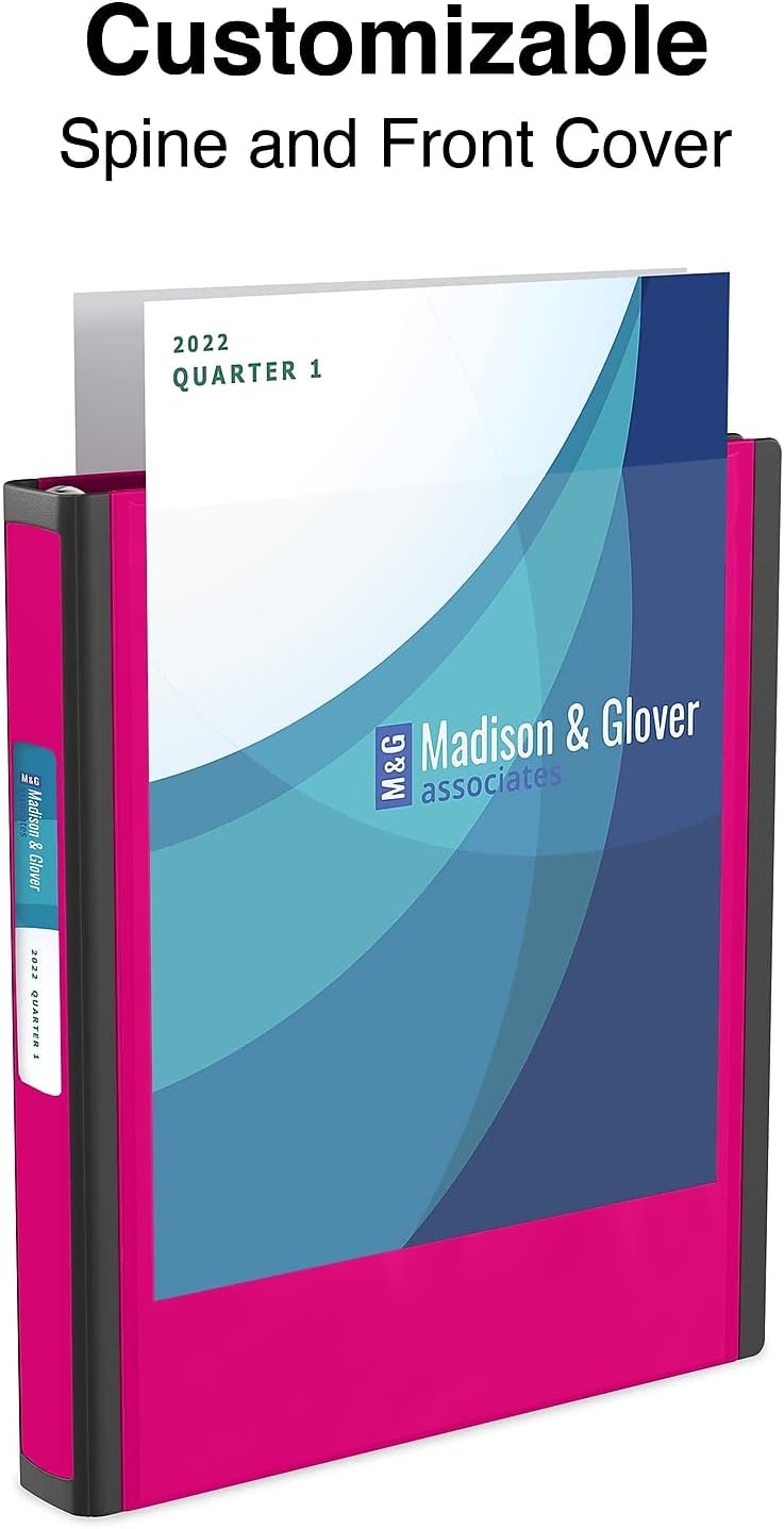 Staples 651744 Better View 1-Inch D 3-Ring Binder Pink (13568-CC) - Image 3