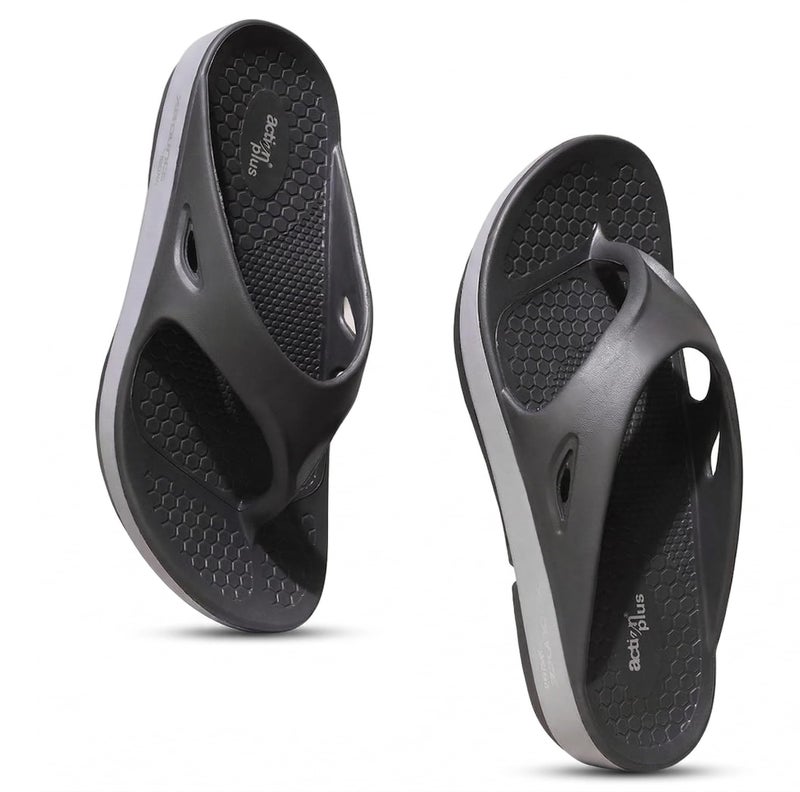 Action Men Dark Grey Slippers APTM0014DGGY07 - Image 1