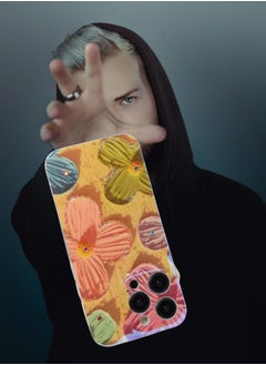Houmt iPhone 13 Pro Max Cover with Fashion Luxury Glossy Rhinestones Beautiful Oil Painting Soft Phone Case Silicone Shockproof Casing Protection Back Cover  - Image 3