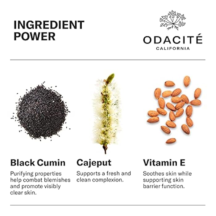 Odacite Odacité Acne Serum Concentrate for Face, Pore Cleanser Facial Oil for Pimples with Black Cumin + Cajeput - Purifying Facial Serum with Vitamin A & Natural Ingredients - 0.17 Fl. Oz - Image 3