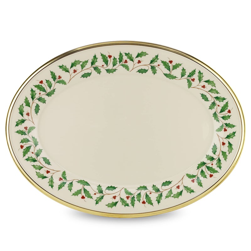 LENOX Lenox 146504450 Holiday Oval Porcelain Serving Platter 