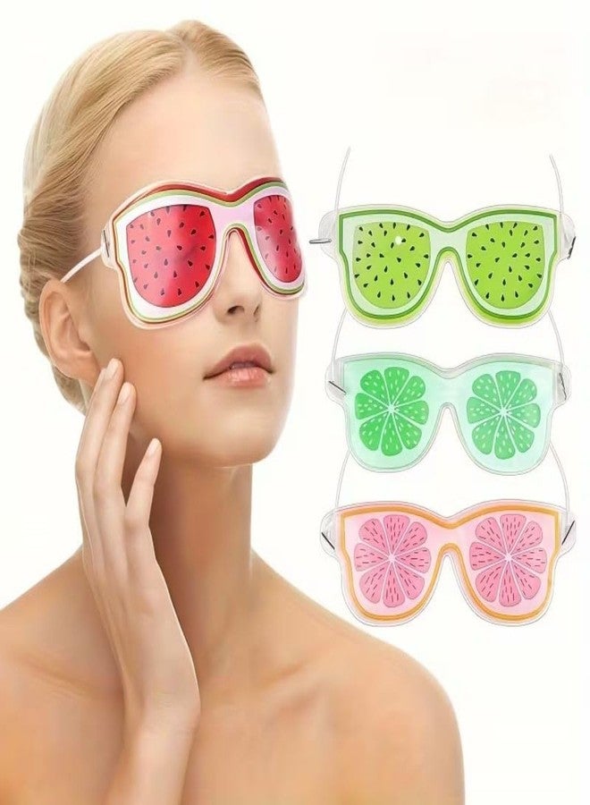 Akshify Gel Eye Mask for Dark Circles & Puffiness, Reusable Hot & Cold Therapy Eye Compress for Migraine, Eye Fatigue Relief & Relaxation, Cute Fruit Design, Eye's Masks Multicolored, 1 - PCS - Image 3