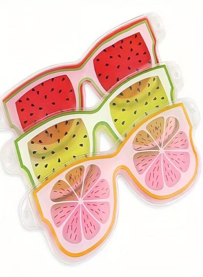 Akshify Gel Eye Mask for Dark Circles & Puffiness, Reusable Hot & Cold Therapy Eye Compress for Migraine, Eye Fatigue Relief & Relaxation, Cute Fruit Design, Eye's Masks Multicolored, 1 - PCS - Image 1