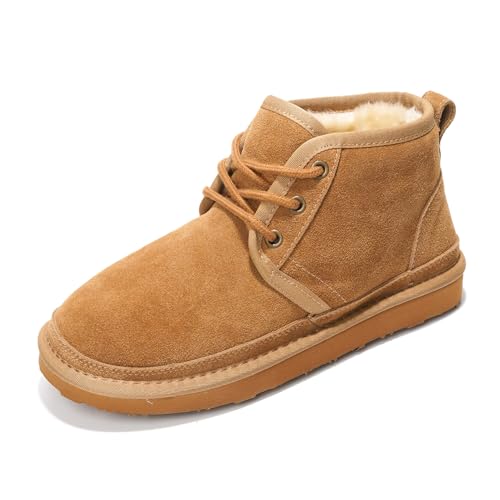 Project Cloud 100% Women's Genuine Leather Ankle Boots - Memory Foam Insole Boots for Women and Non-Slip Lace-up Fall Winter Boots for Women (Julee,TAN,7.5) - Image 1