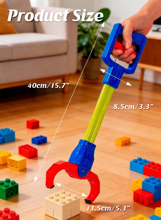 Duseu Claw Grabber Toy for Kids, Blue Robot Arm Hand Claw Pickup Tool, 15.7 Inch Flexible Grabber Claw, Interactive Mechanical Hand Toy - Image 3