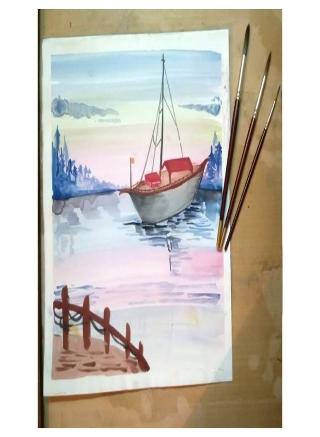 Camlin Kokuyo Paint Brush Series 66 - Round Synthetic Gold, Set of 8 - Size 0,1,2,3,4,5,9,10 - Image 2