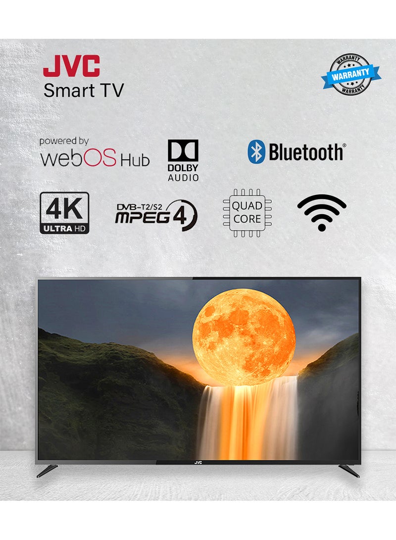 JVC 70 Inch Edgeless 4K UHD WebOS Hub Smart TV With Bluetooth, Dolby Audio, DVB T2/S2, Magic Remote LT-70N7145 Black - Image 2