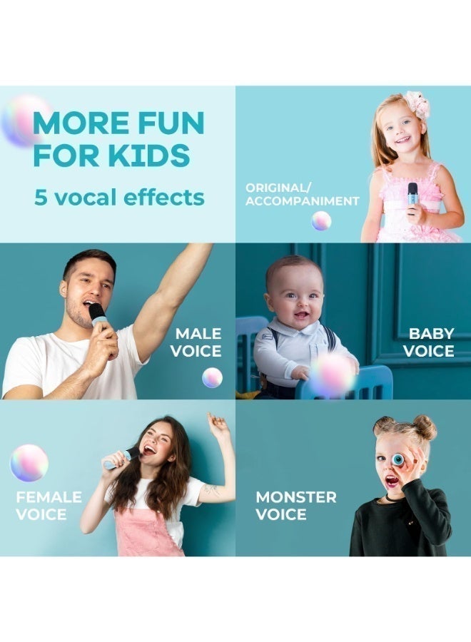 TOY GARDEN Karaoke Machine for Kids – Portable Bluetooth Speaker with 2 Wireless Microphones and 18 Pre-Loaded Songs | Perfect Birthday Gift for Boys Ages 3-8 - Image 5