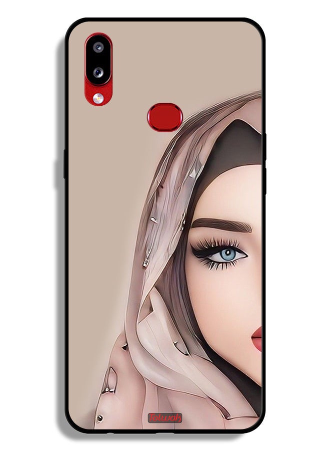 Tolwak Samsung Galaxy A10s Protective Case Cover Half Face Girl Art - Image 1