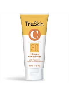 TruSkin Naturals TruSkin Mineral Face Sunscreen SPF 30, Broad Spectrum Mineral Sunscreen for Face with Zinc Oxide, Vitamin C & Vegan Marine Collagen, Lightweight Sunscreen for Sensitive Skin, 1.7 fl oz  - Image 1