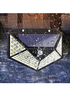 EDBIRET EDBIRET Solar Light 100 LED Motion Sensor Light 4Side Bright Light with Dim Mode Wireless Security Lamp for Home and Outdoor Pathways  - Image 5