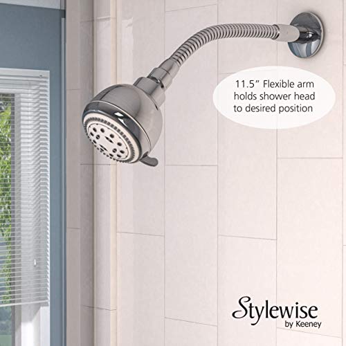 Plumb Pak Keeney K780CP Stylewise 11.5" Flexible Memory Flange Finish Shower Arm, Polished Chrome - Image 3