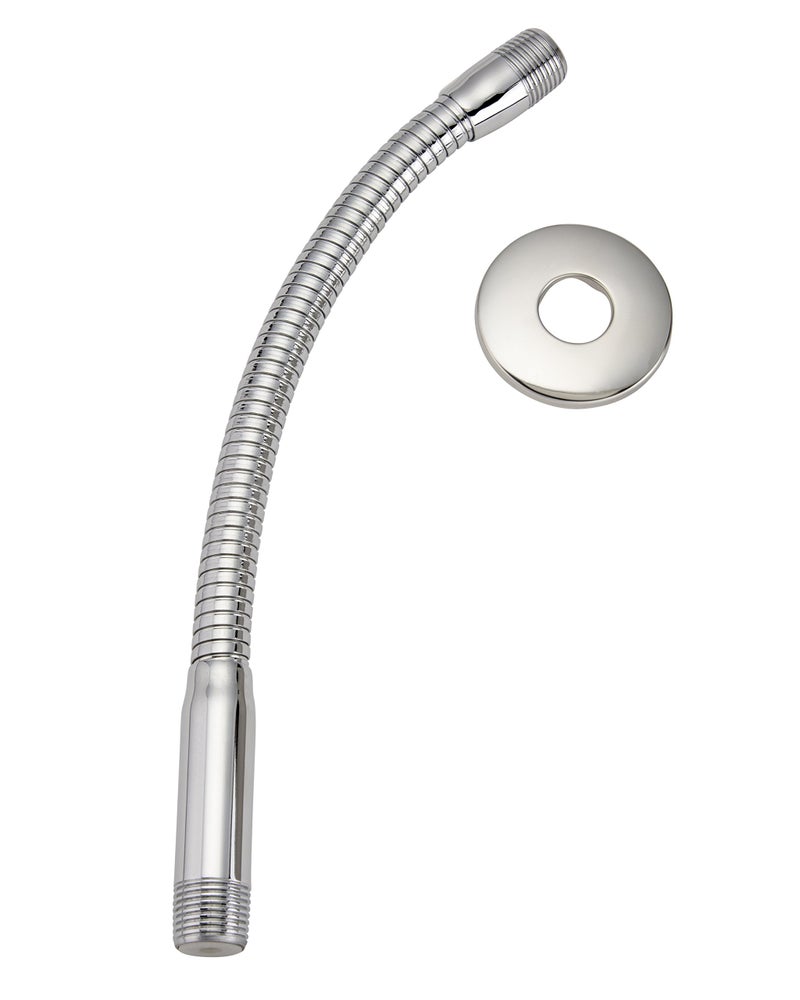 Plumb Pak Keeney K780CP Stylewise 11.5" Flexible Memory Flange Finish Shower Arm, Polished Chrome - Image 1