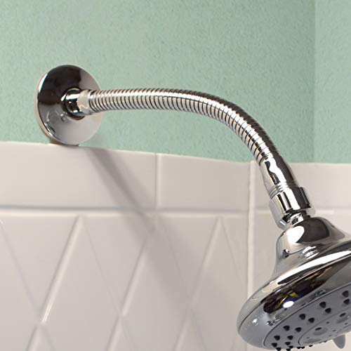 Plumb Pak Keeney K780CP Stylewise 11.5" Flexible Memory Flange Finish Shower Arm, Polished Chrome - Image 2