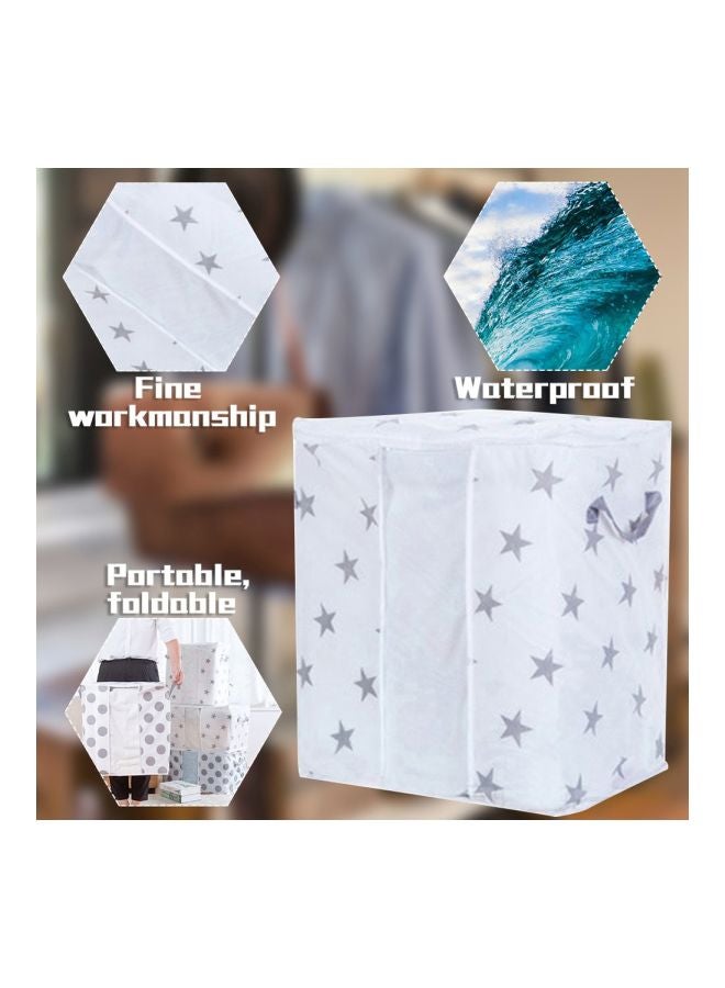 Foldable Closet Storage Bag White/Gray 26x23x2cm - Image 2
