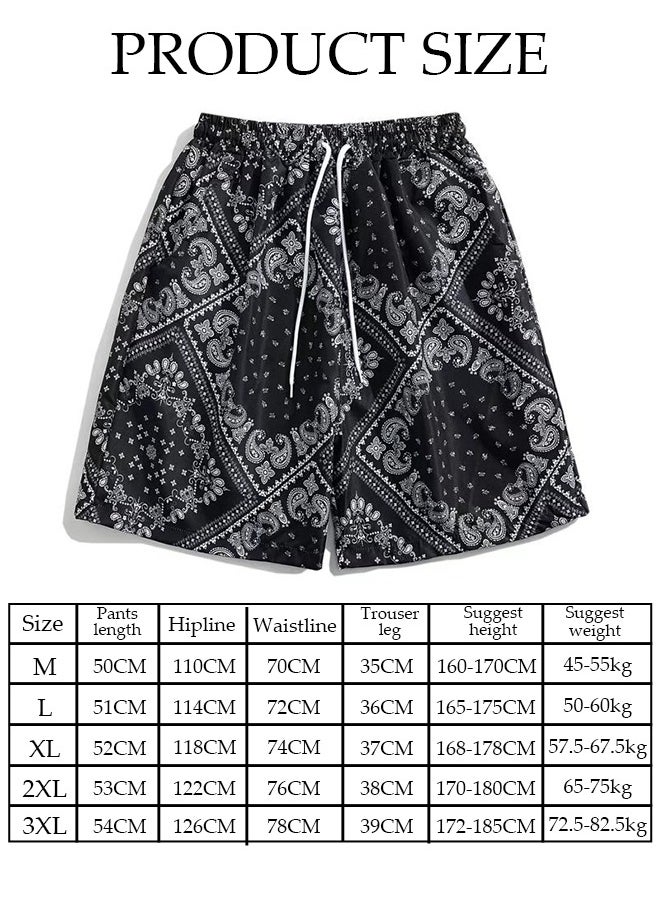 DUNISO Fashionable Men's Swimming Trunks Quick Dry Beach Shorts with Adjustable Belt Loose Breath Swim Shorts Swimwear Bathing Suits for Beach and Swimming  - Image 2