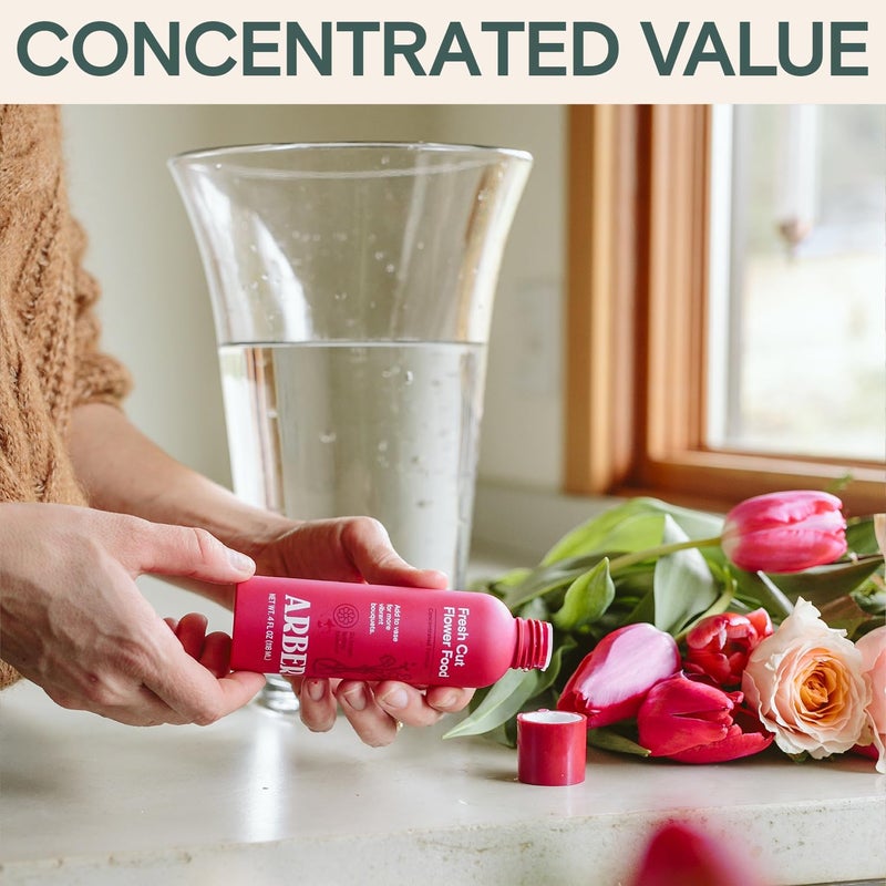 Arber Fresh Cut Flower Food â€“ Floral Preservative & Nutrient Mix for Fresh Cut Flowers â€“ Quick Dip, Vase Spray & Crystal Flower Care â€“ Rose Food & Plant Supplies â€“ 4 fl oz Liquid Formula - Image 5
