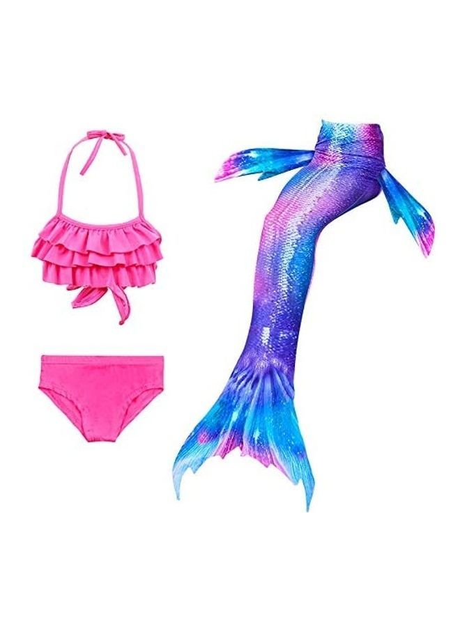 Loquat 3-Piece Mermaid Swimming Costume Set 130cm - Image 5