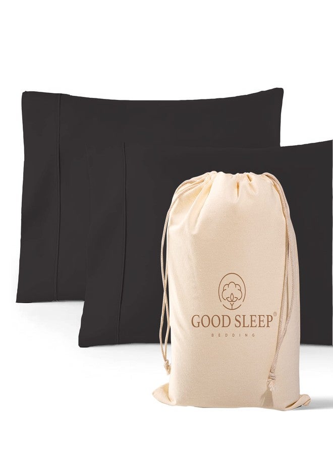 Good Sleep Bedding 1000 TC Dark Gray King Pillowcases Set of 2 100% Egyptian Cotton Pillow Cases with Long Staple Cotton & Sateen Weave, Silky Soft Hotel - Like Bed Pillow Covers for Comfy Sleeping, Snug Fit - Image 1