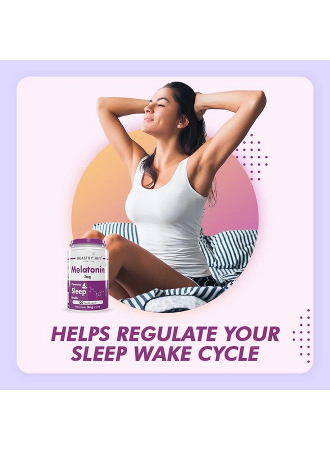 HealthyHey Nutrition Melatonin 10mg, Pack of 120 vegetable capsules - Promotes Sleep and Relaxation (10mg) - Image 4