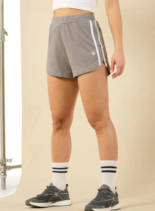 Cult Grey Striped Sports Shorts