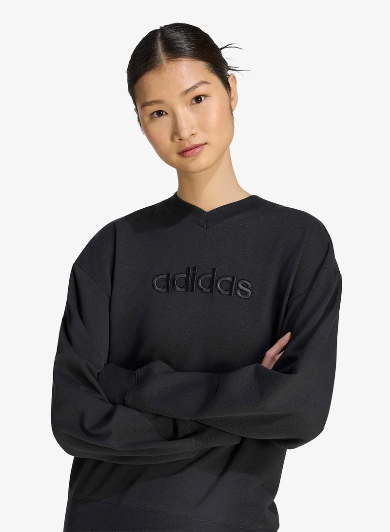 Adidas BLACK Essential Logo Sweatshirt for Women | Best Price UAE