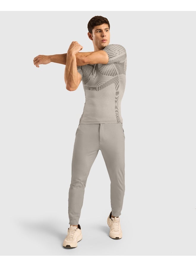 ماسلميند تيشيرت نصف كم بضغط سلس وألواح مضلعة لدعم القوام - Image 4